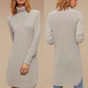 Aritzia 100% Merino Wool Wilfred‎ Free Bianca Sweater Dress Grey Size XXS 52829